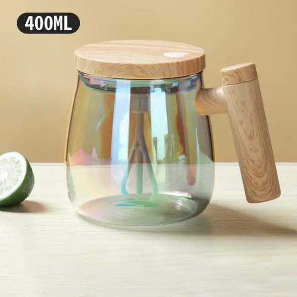 Self Stirring Glass Mug