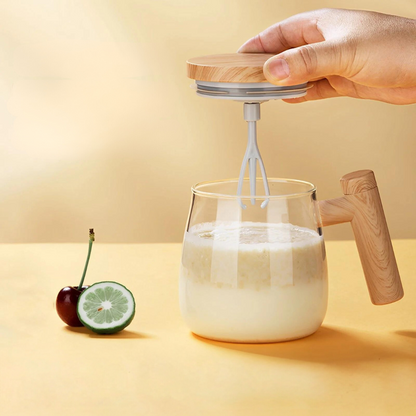 Self Stirring Glass Mug