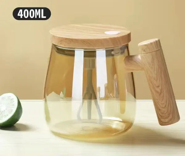 Self Stirring Glass Mug